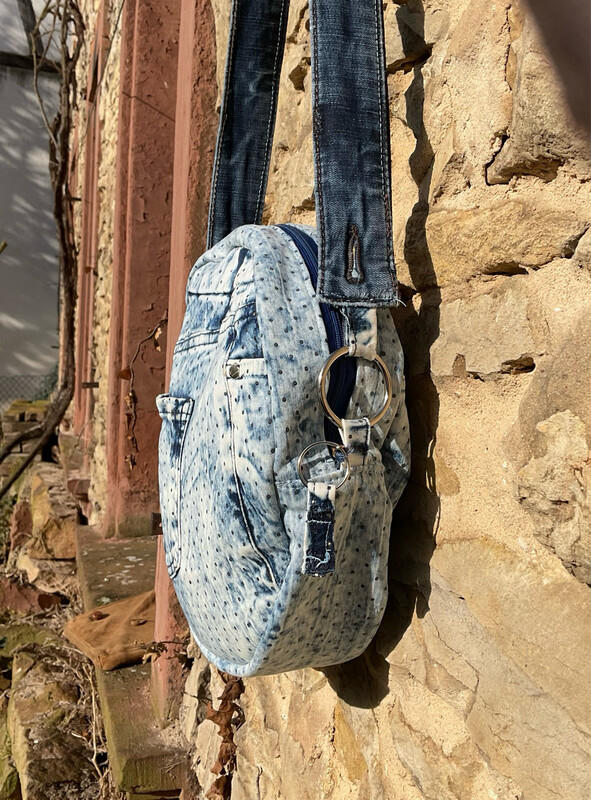 Handtasche Kreis Jeanstasche rund