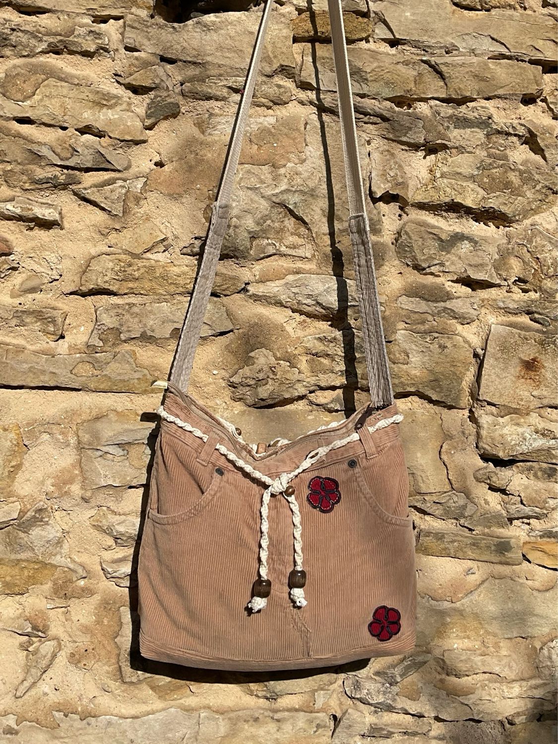 Kordtasche Handtasche Makramee Gürtel