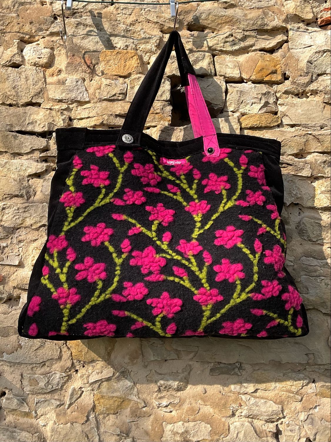 Shopper große Tragetasche mit Blumenmuster