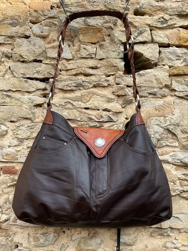 Hobo Bag Ledertasche braun