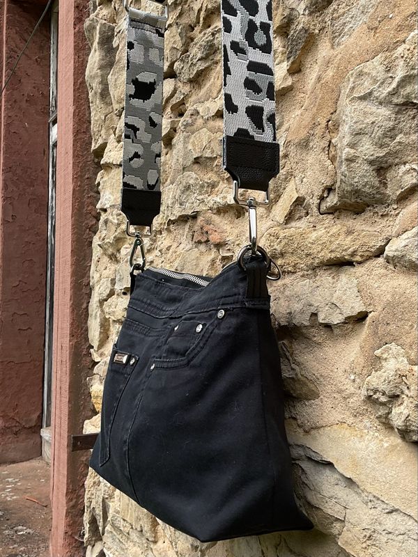Jeanstasche kleine Handtasche schwarz