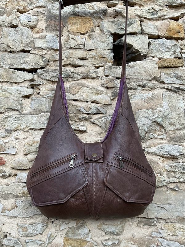 Hobo Bag Vintage Ledertasche braun
