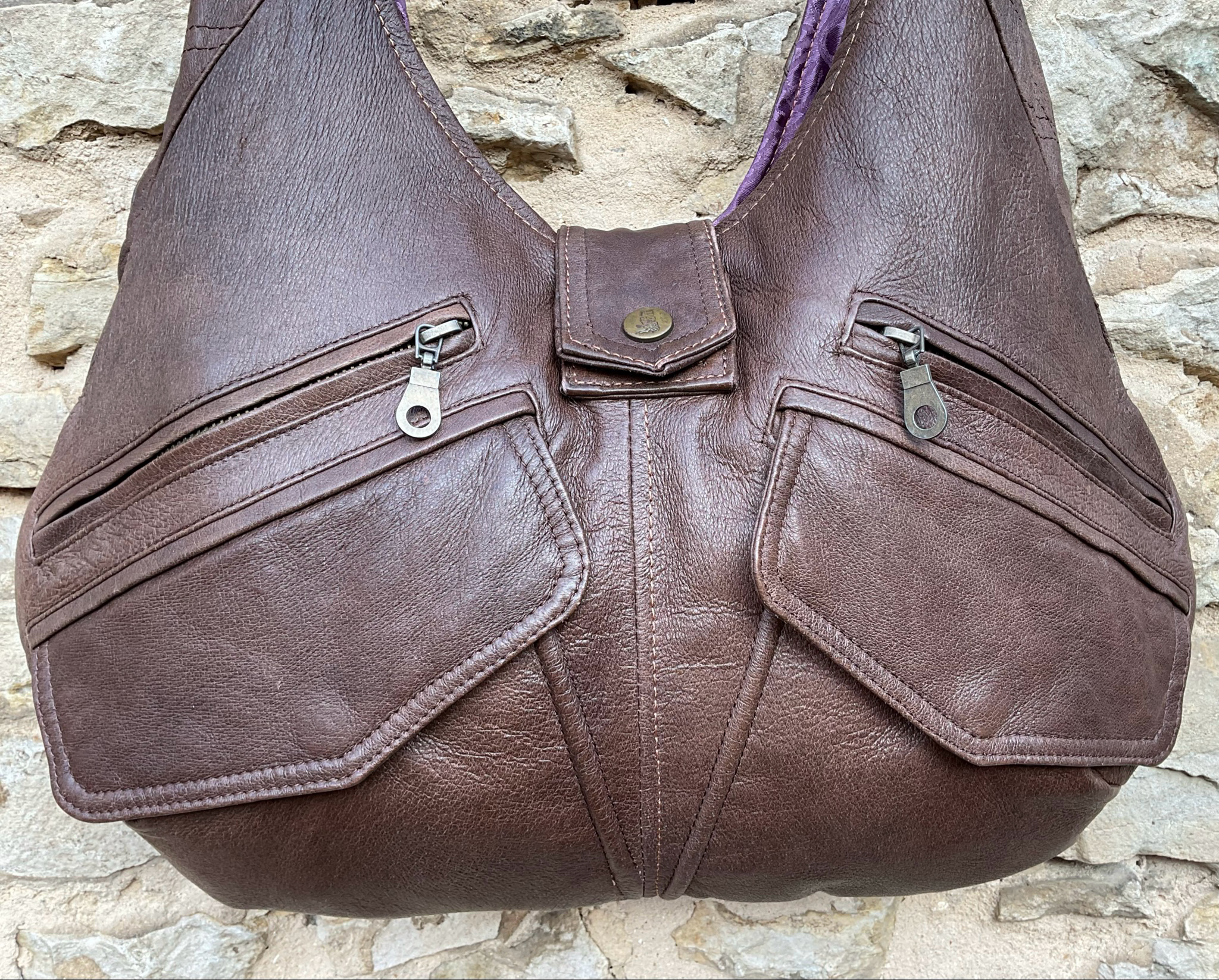 Hobo Bag Vintage Ledertasche braun