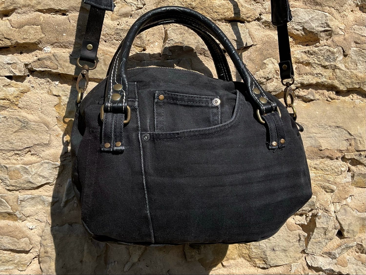 Bowling Bag Handtasche schwarz Bowling Bag Handtasche schwarz