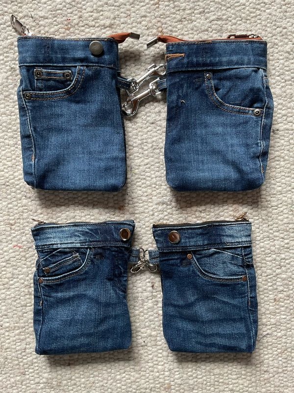 Handytasche Smartphonetasche Jeans mit Karabiner