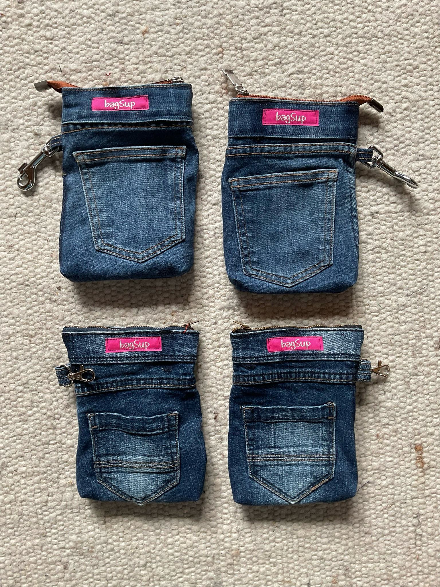 Handytasche Smartphonetasche Jeans mit Karabiner