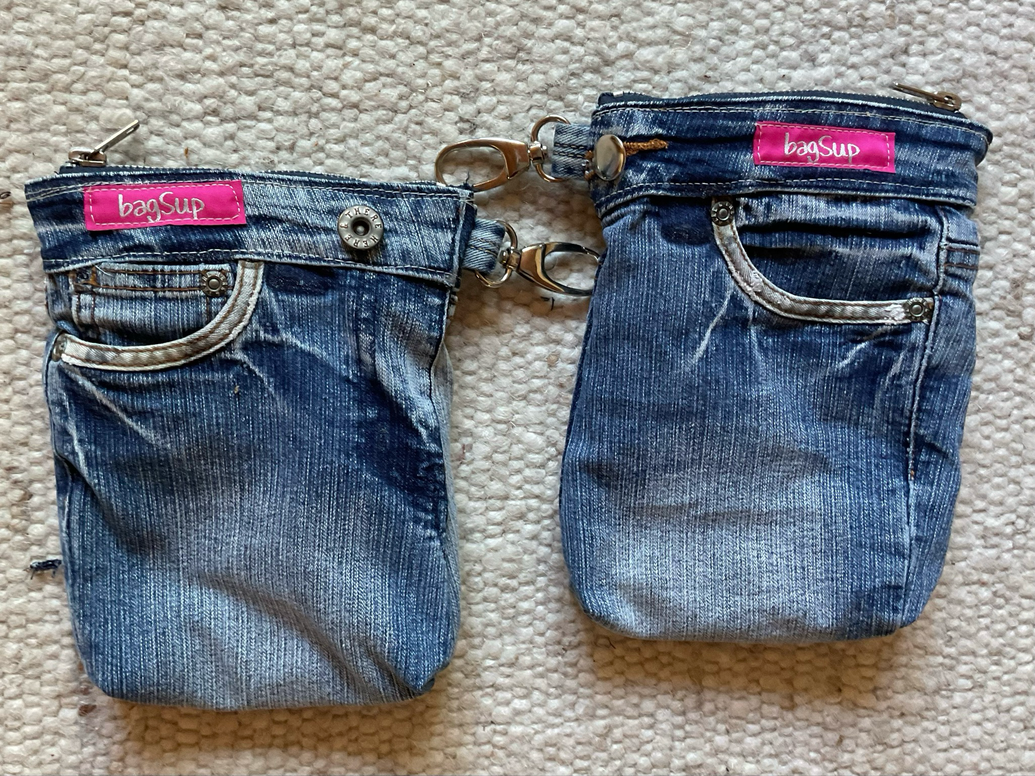 Handytasche Smartphonetasche Jeans mit Karabiner
