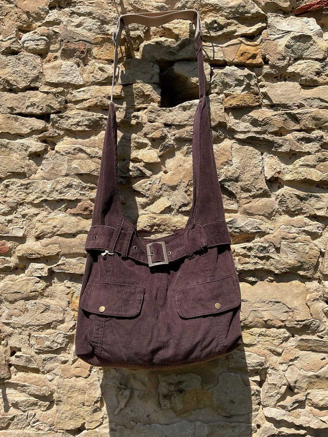 Hobo Bag Kord mit Gürtel