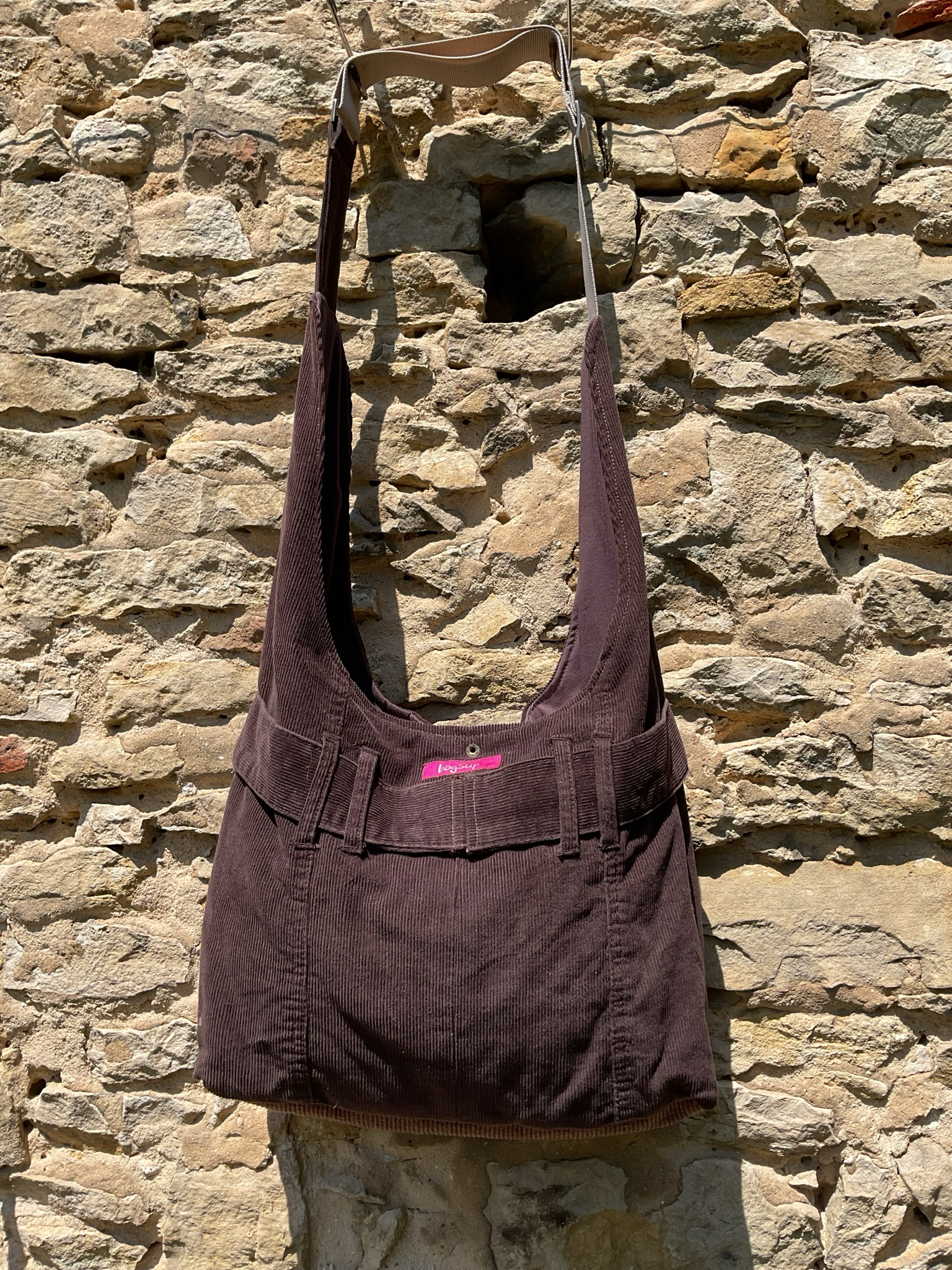Hobo Bag Kord mit Gürtel