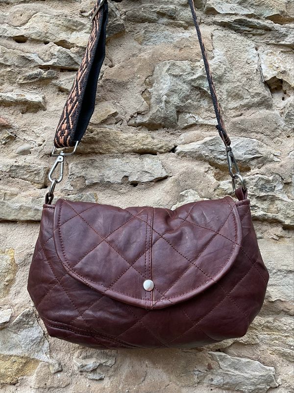 Ledertasche Handtasche mit Klappe Ledertasche Handtasche mit Klappe