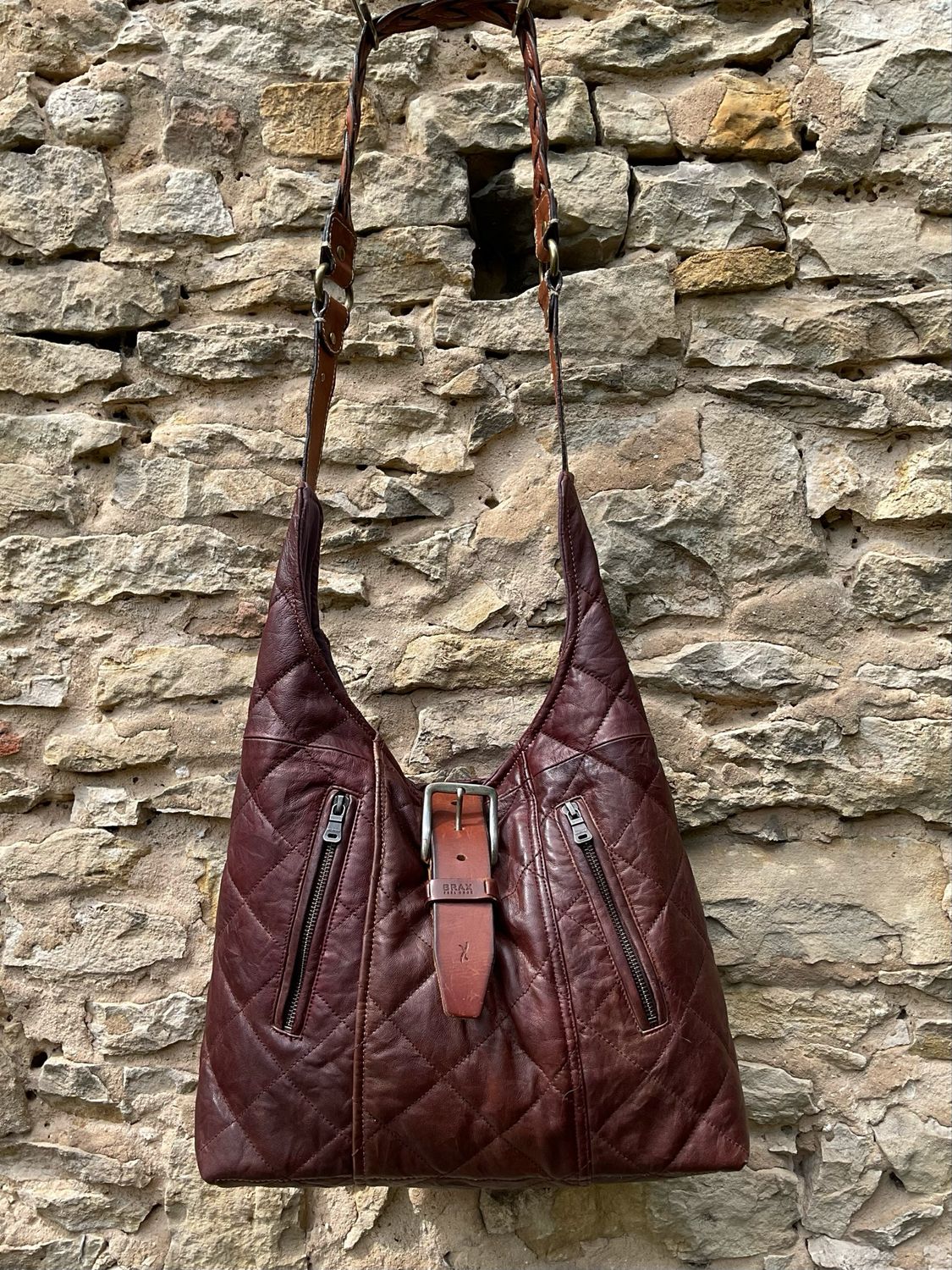 Ledertasche Hobobag Design Unikat