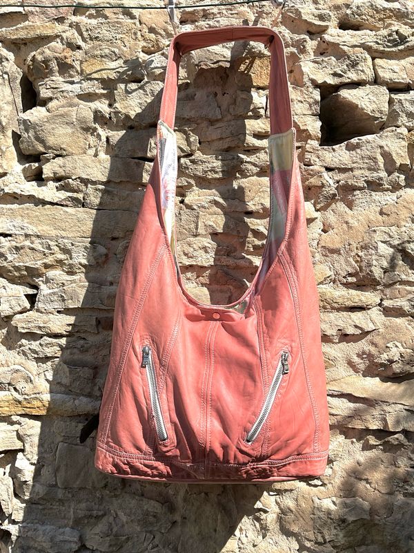 Hobo Bag weiche Ledertasche apricot Hobo Bag weiche Ledertasche apricot