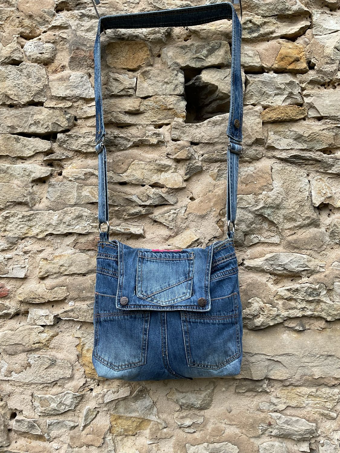 Jeanstasche kleine Handtasche mit Klappe Jeanstasche kleine Handtasche mit Klappe
