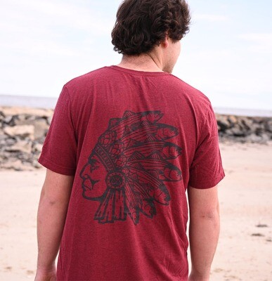 Short Sleeve The Chief T-Shirt: Burgundy Short Sleeve The Chief T-Shirt: Burgundy