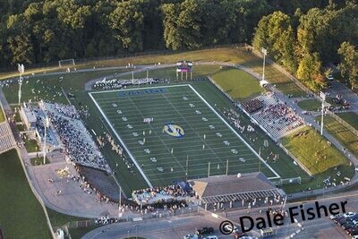 Helicopter Aerial Photograph of 2014 Saline High School Football Game