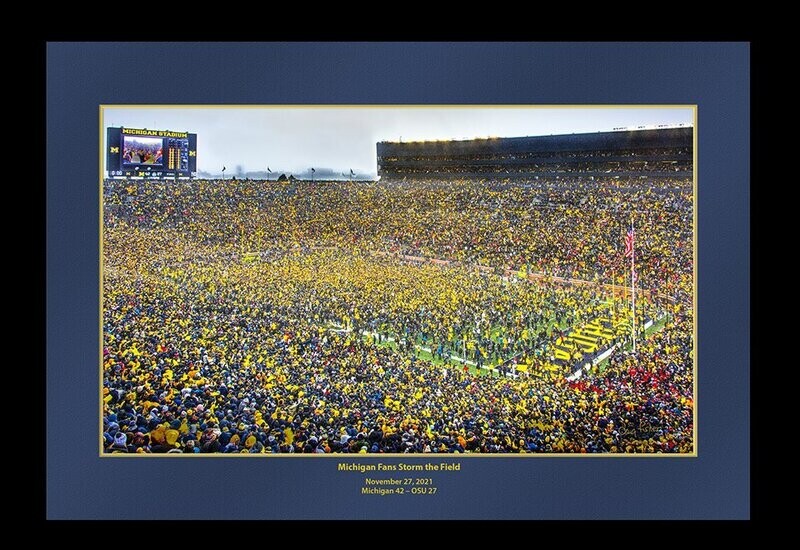 Wolverine Fans Storm the Field With Printed Mat