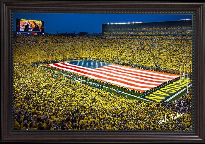 Field-Size American Flag on Field