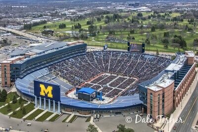2018 Spring Commencement at Michigan Stadium with Golf Course