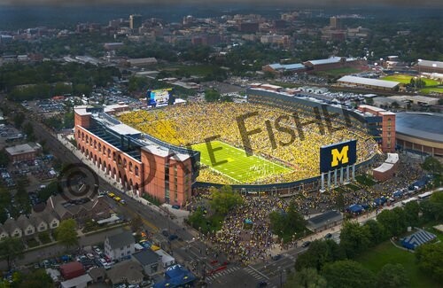 Sunset at the U-M vs Notre Dame Second Game Night