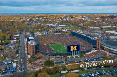 Majestic View of the Big House and Ann Arbor in the Fall