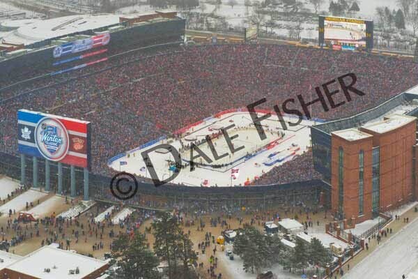 Snowy Michigan Stadium Winter Classic Photo