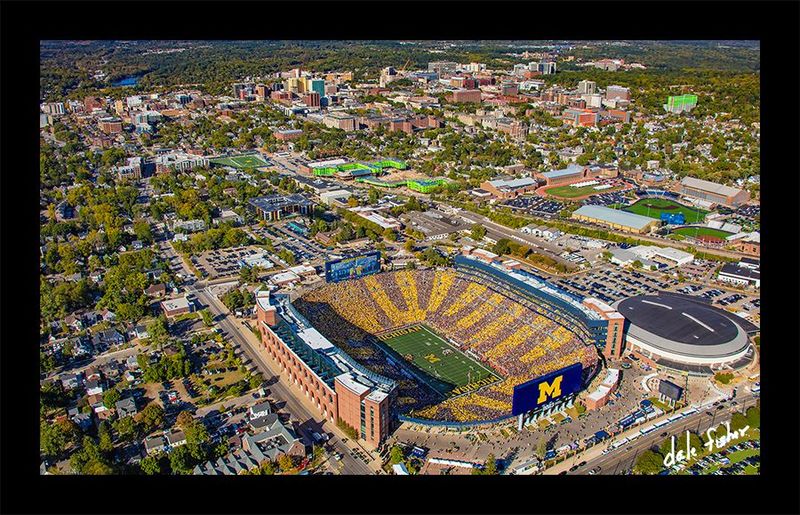 9-21-24 Stripe Out from Air with Ann Arbor in Background  #2204