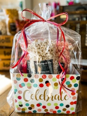Celebrate Gift Box w/3 Bags Popcorn