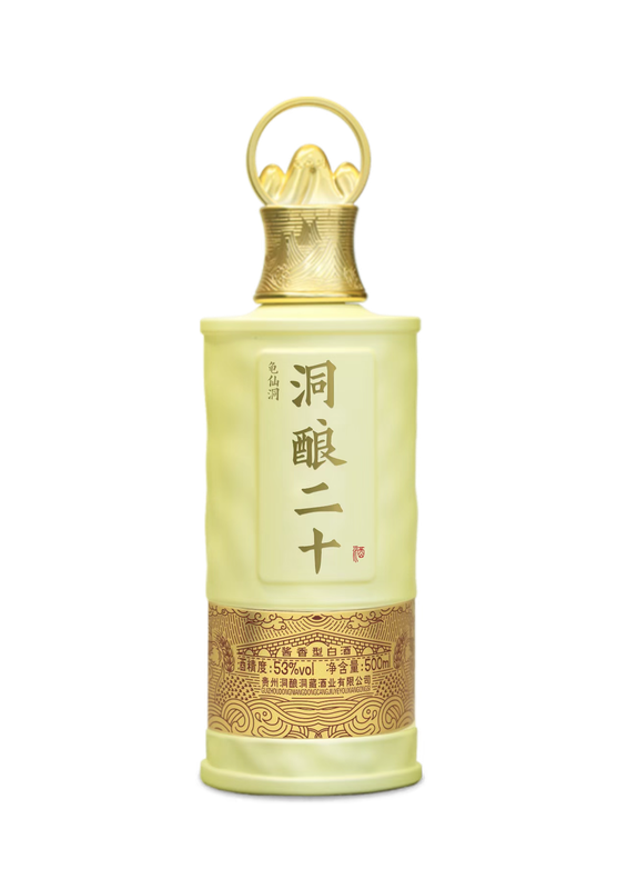 龟仙洞 酱香型 白酒 洞酿二十 20年酒体53%vol 500mL 1瓶  龟仙洞 酱香型 白酒 洞酿二十 20年酒体53%vol 500mL 1瓶 
