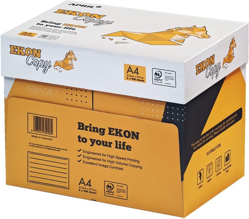 5 RISME EKON 75GRAMMI CARTA FOTOCOPIE