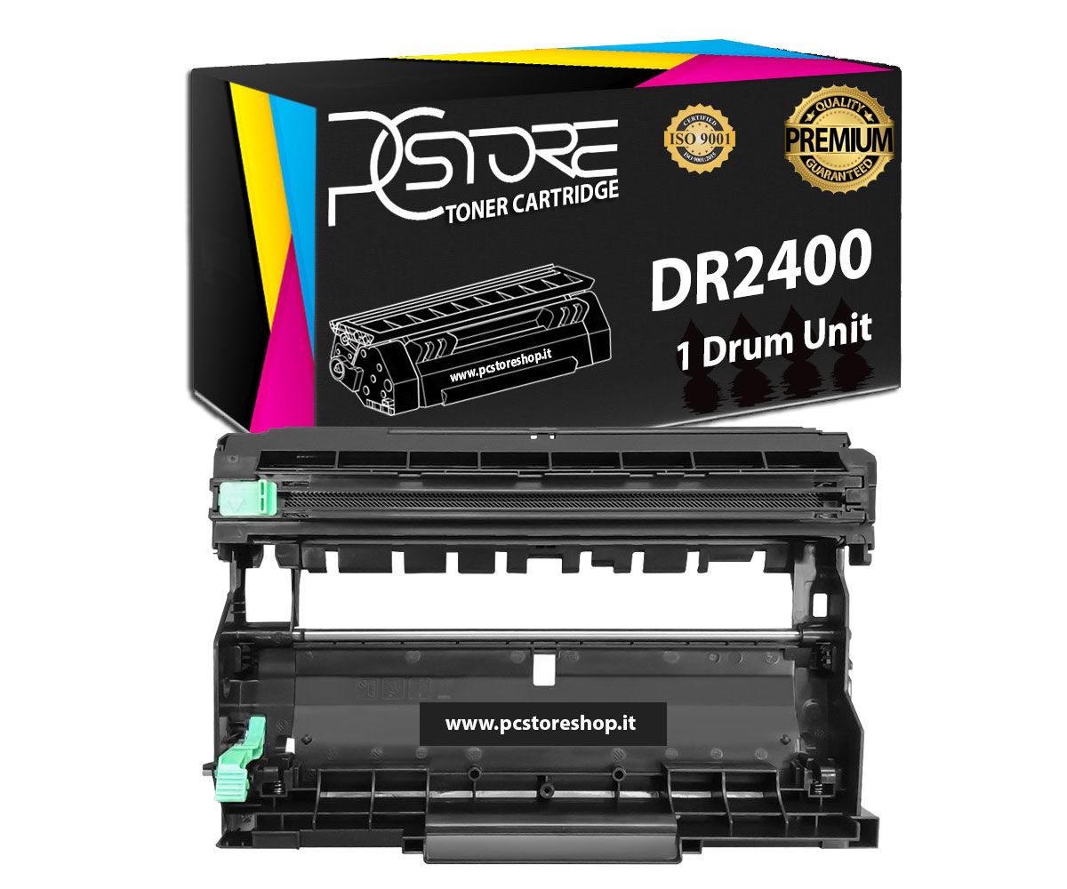 PcStore® DR2400 Drum Tamburo Compatibile per Brother DR-2400 TN2420, 12000 pagine, Alta Capacità