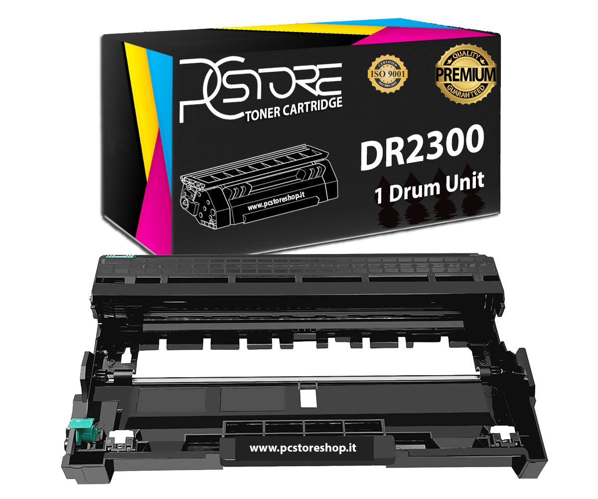 PcStore® DR2300 Drum Tamburo Compatibile per Brother DR-2300 TN2320, 12000 pagine, Alta Capacità