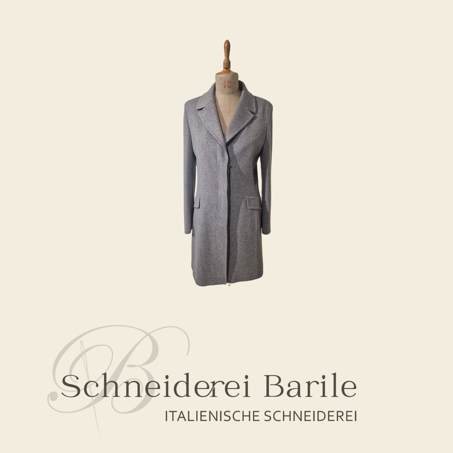 Damenmantel aus Loro Piana Stoff