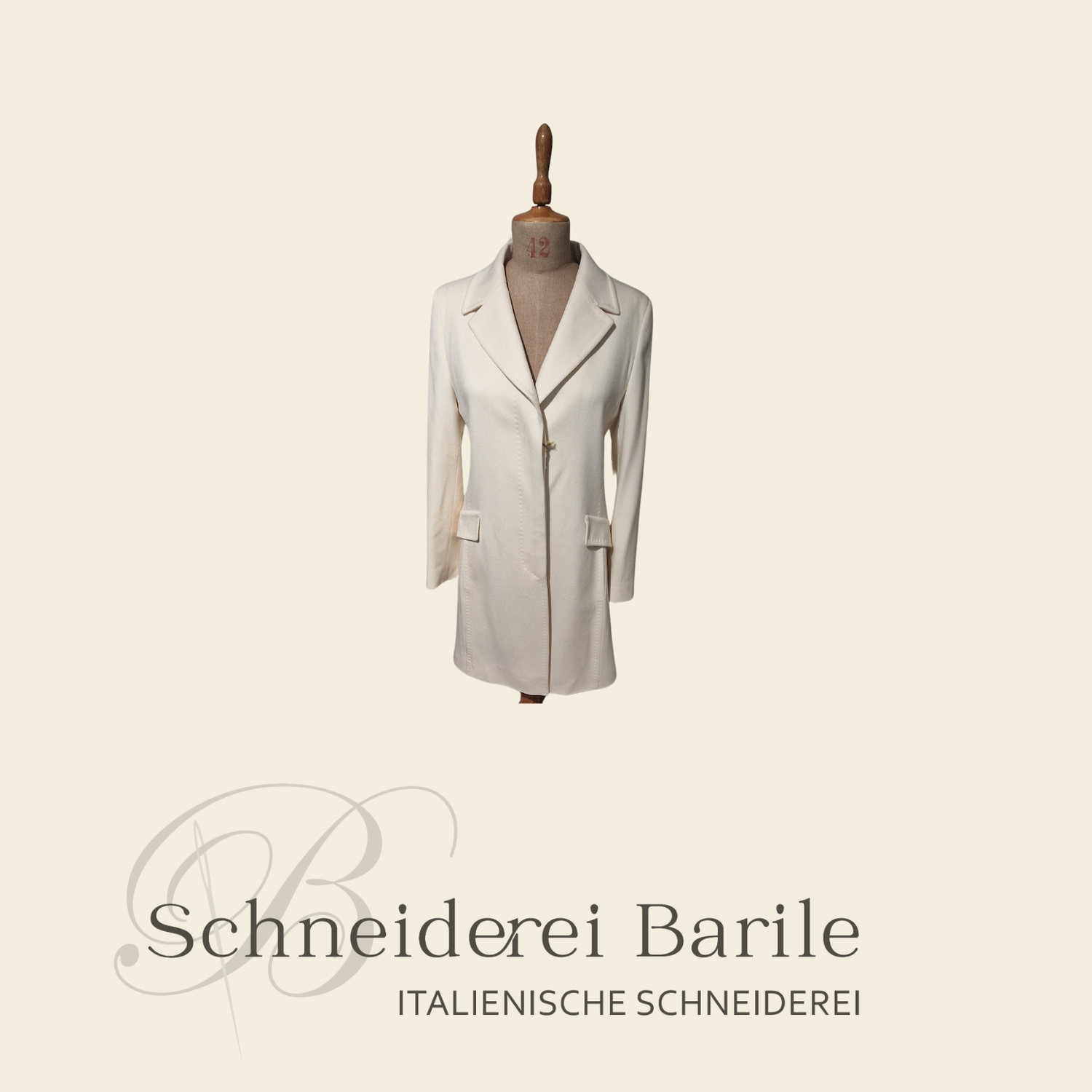 Elegant Damenmantel aus Loro-piana Stoff