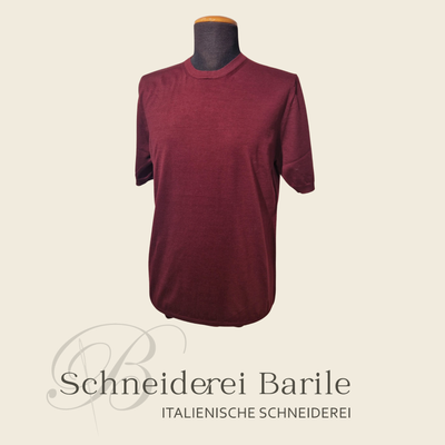 Leichte T-Shirt aus 100 % Baumwolle – Loro Piana Garn – Ziegelrot