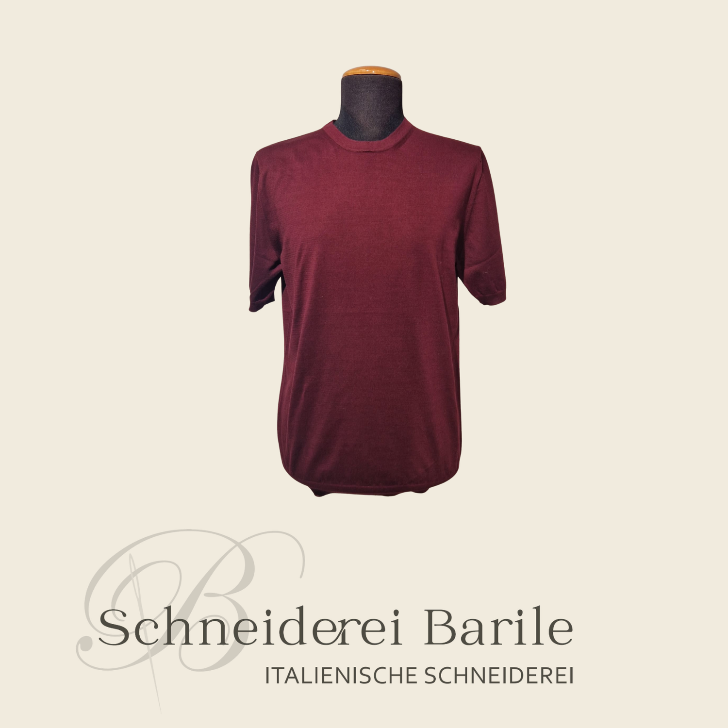 Leichte T-Shirt aus 100 % Baumwolle – Loro Piana Garn – Ziegelrot