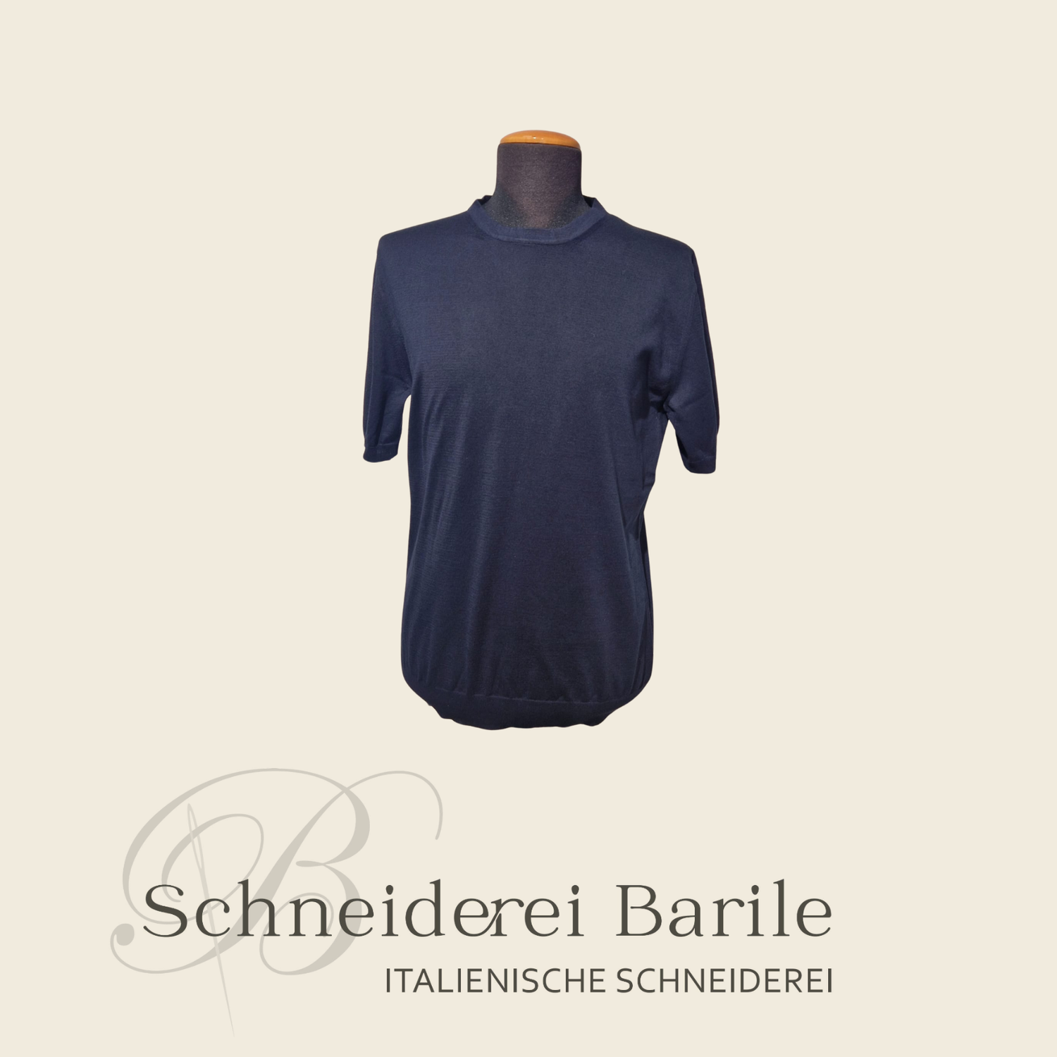 Leichte T-Shirt aus 100 % Baumwolle – Loro Piana Garn – Blau