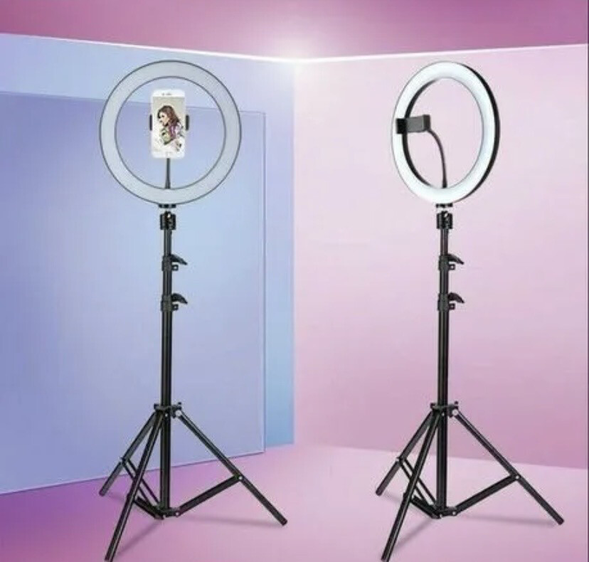 26cm (4 in 1) Dimmable Cold Warm LED Studio Camera Ring Light Photo Phone Video Light Lamp for TikTok,Youtube, Selfie+Tripod Stand 2022 Edition