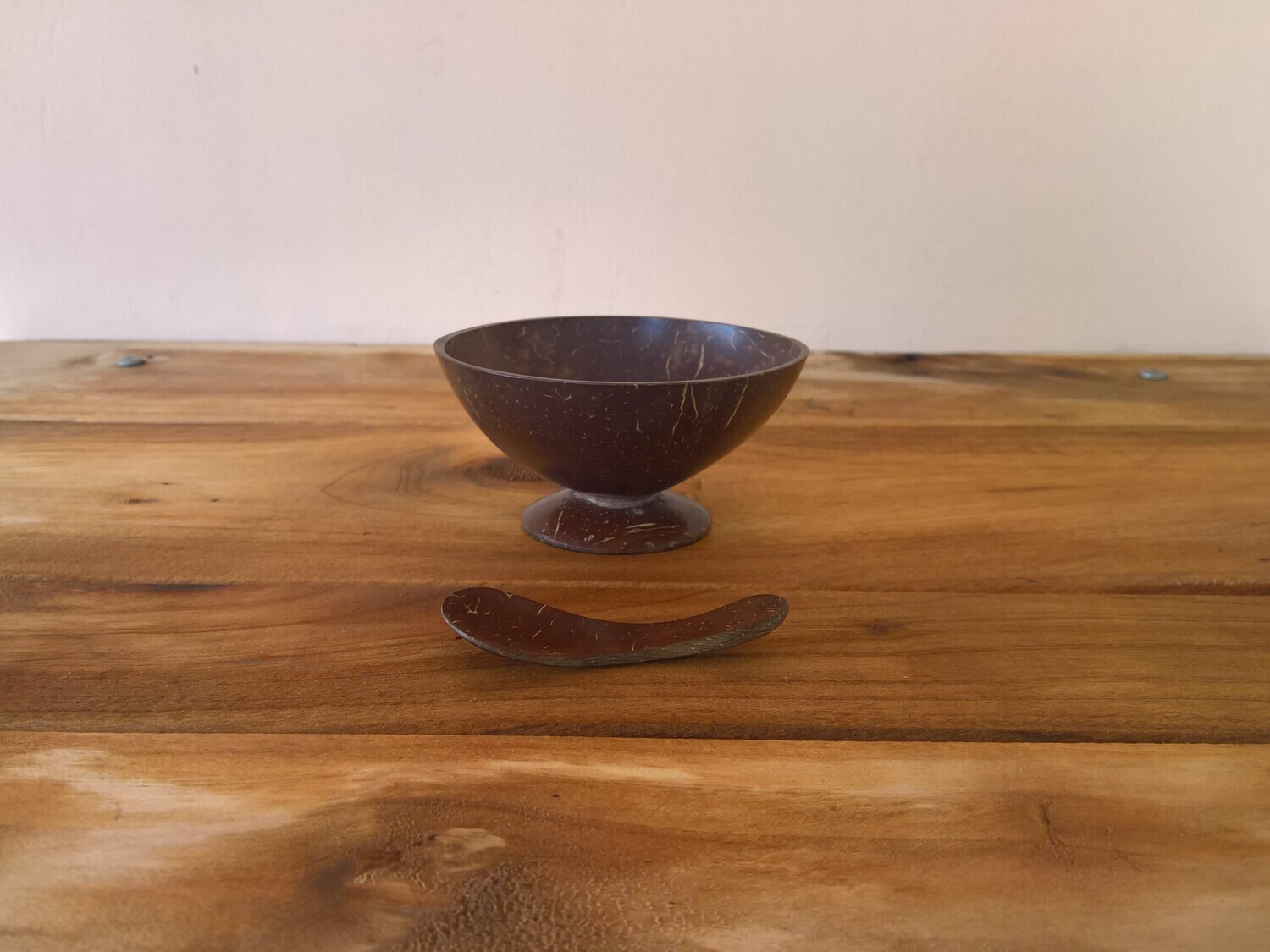 Coconut Shell Cup with Spoon