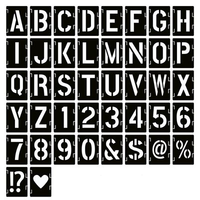 2 Inch Letter Stencils Symbol Numbers Craft Stencils