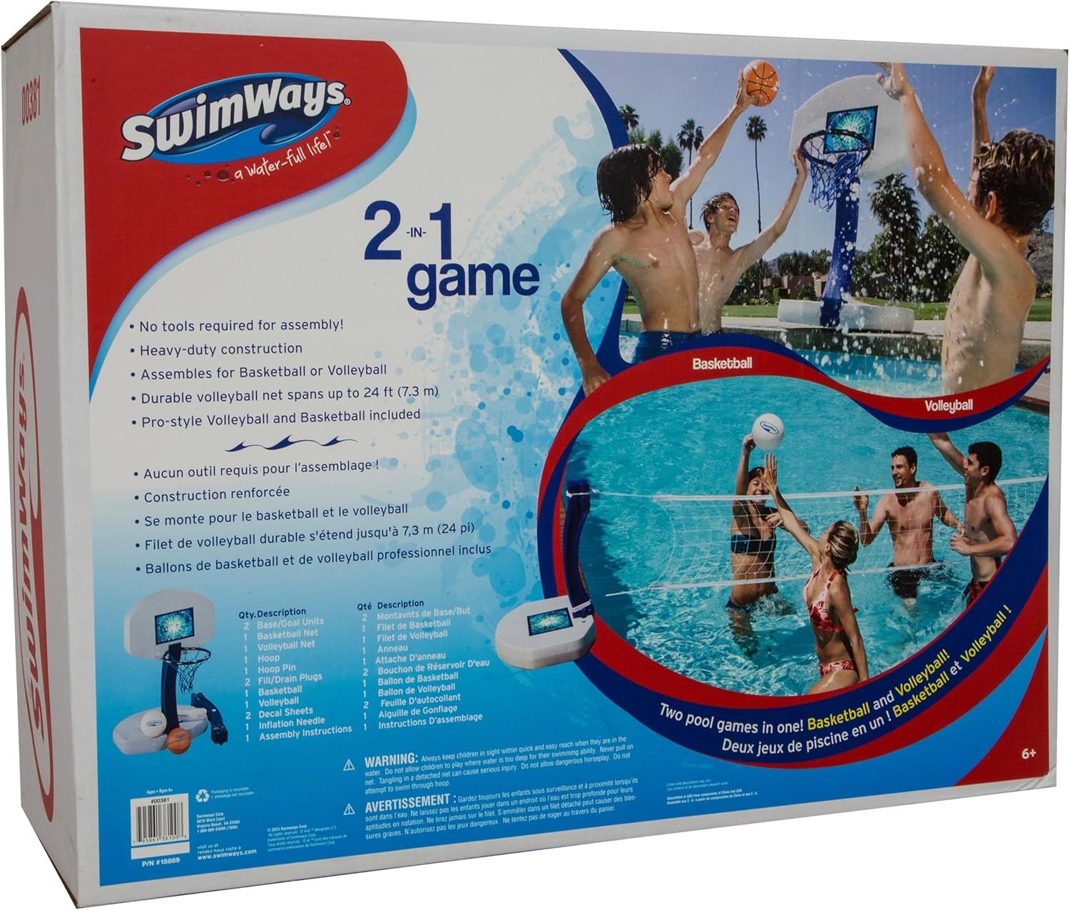 SwimWays 2-in-1 Pool Sport Combo Set