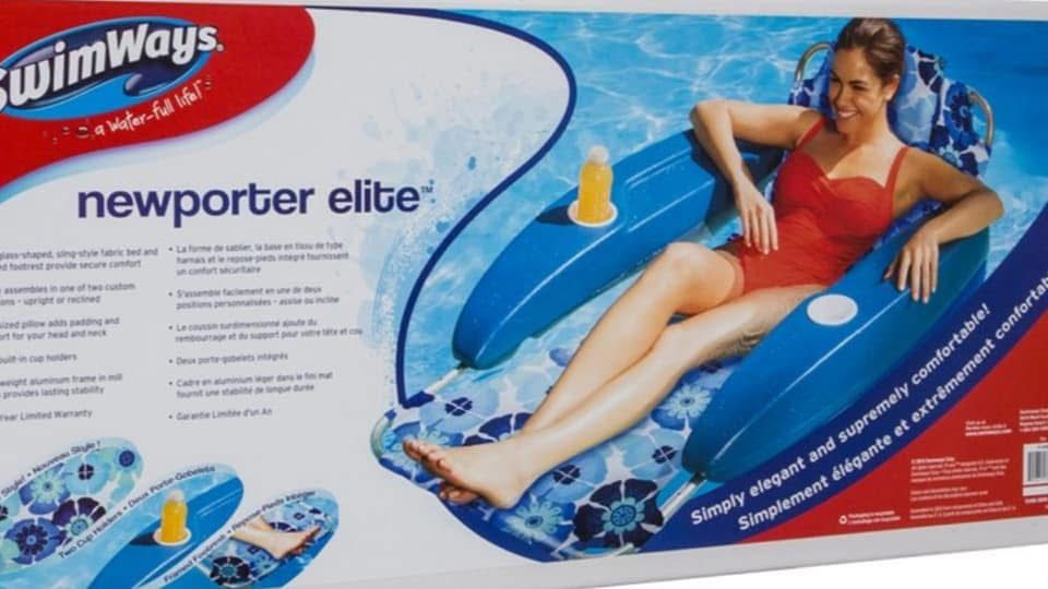 Newporter Elite Pool Float (Blue Flowers)