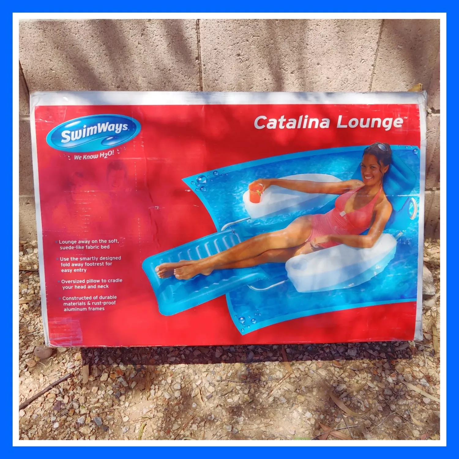 SwimWays Catalina Lounge Water Pool Recliner / Chair / Float