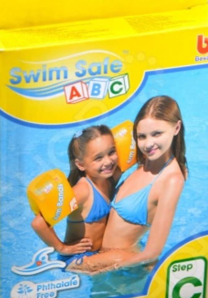 Brand new in box best way 10 inches by 6 inches swimSafe step c kids 3 to 6 years old children swimming armbands