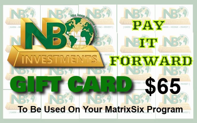 NBO PAY IT FORWARD GIFT CARD