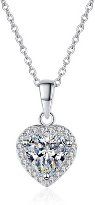 14K Gold Heart Diamond Pendant