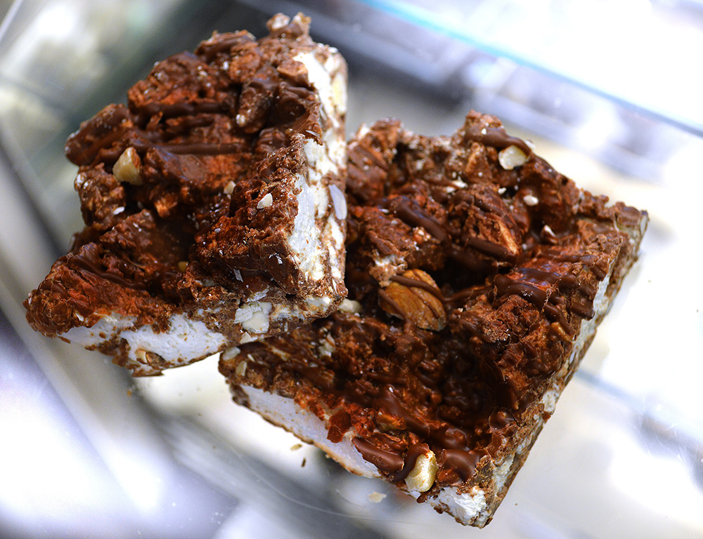 Milk Chocolate Rocky Road with Almonds Milk Chocolate Rocky Road with Almonds
