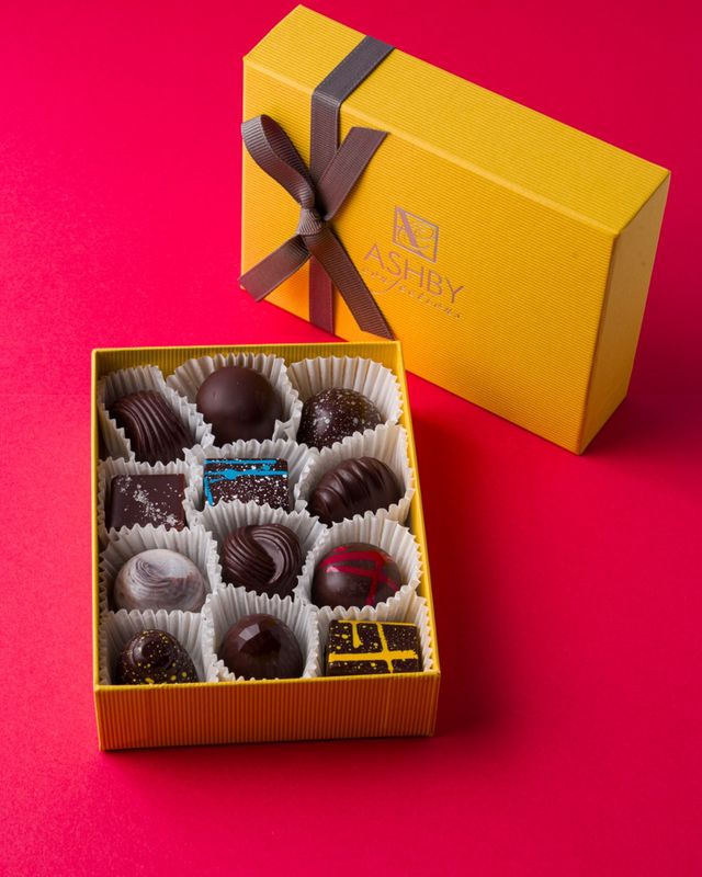 12-piece assorted dark chocolate bonbons