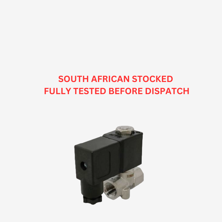 PLM222 Mini Stainless Steel 316 +VITON Seal, Direct Acting (NC) Solenoid Valve