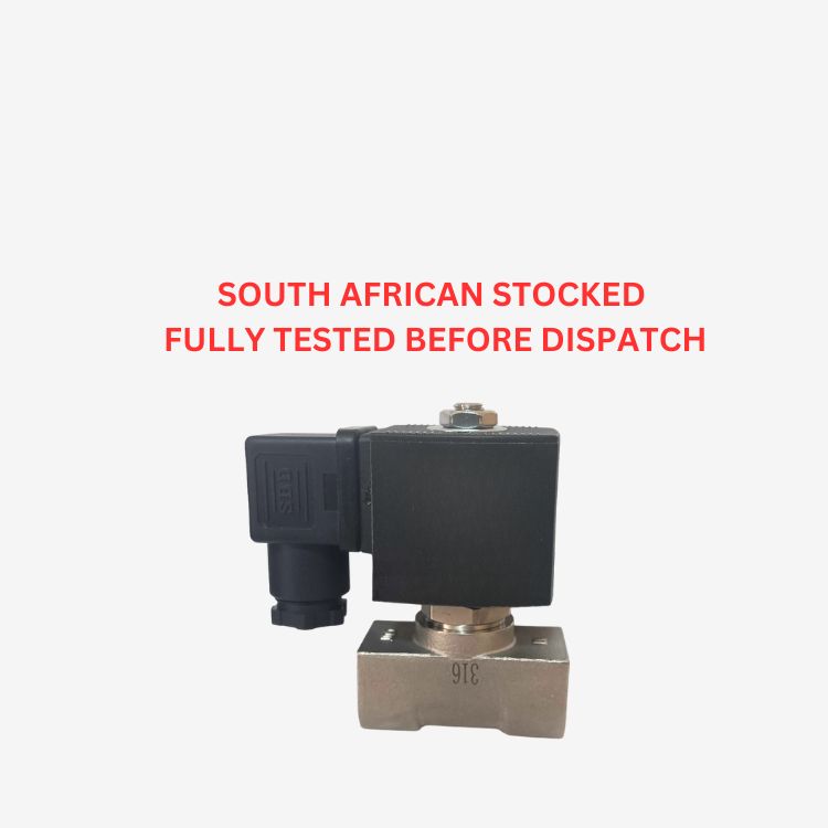 PLM22 3/8&quot; Full Industrial SS 316 &amp; Viton Series Valves, Normally Closed, Direct Acting Solenoid Valve