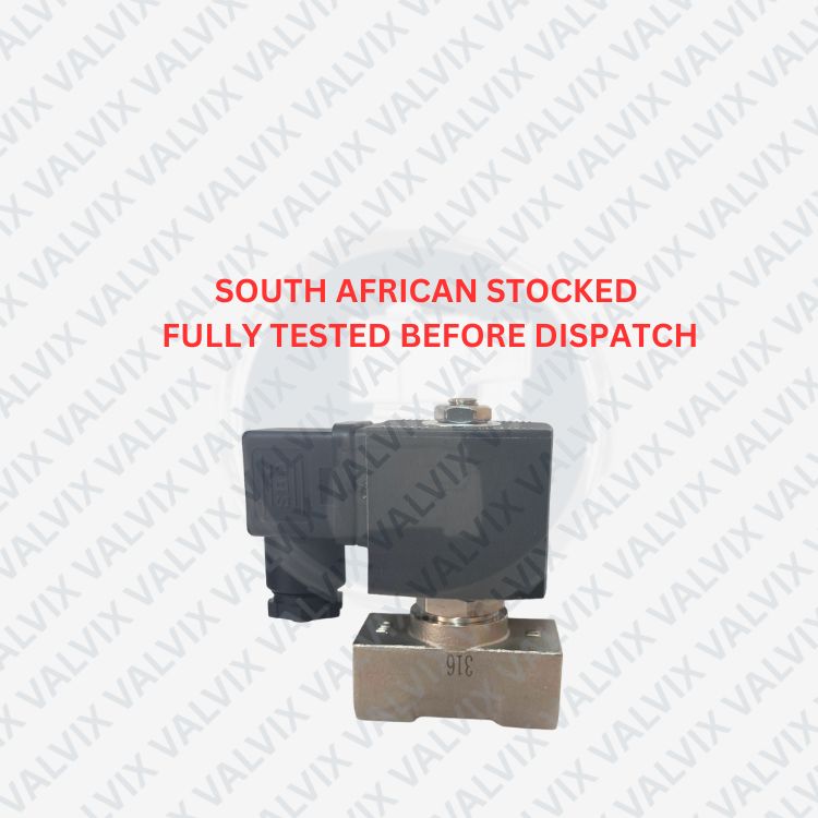 PLM22 3/8&quot; Full Industrial SS 316 &amp; Viton Series Valves, Normally Closed, Direct Acting Solenoid Valve